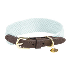 Jacquard-Hundehalsband Kentucky Hellblau