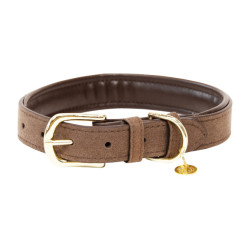 Hundehalsband Velvet Leather Kentucky Braun Hundehalsband Velvet Leather Kentucky Braun