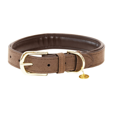 Hundehalsband Velvet Leather Kentucky Braun Hundehalsband Velvet Leather Kentucky Braun
