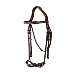 Trensenzaum mit verstellbarem Hannoverschem Reithalfter D Collection by Dy'on Braun Trensenzaum mit verstellbarem Hannoverschem Reithalfter D Collection by Dy'on Braun