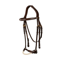 Bridon Muserolle Allemande Corde D Collection by Dy'on Noir Bridon Muserolle Allemande Corde D Collection by Dy'on Noir