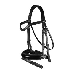 Trensenzaum Kombinierte Reithalfter Breit Lackiert Working By Dy'on Schwarz Trensenzaum Kombinierte Reithalfter Breit Lackiert Working By Dy'on Schwarz