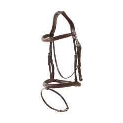 Bridon muserolle combinée tressé Dy'on Braun Bridon muserolle combinée tressé Dy'on Braun