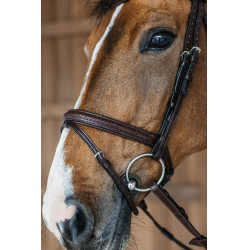 Bridon muserolle combinée tressé Dy'on Braun Bridon muserolle combinée tressé Dy'on Braun