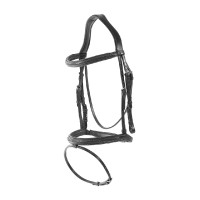 Bridon muserolle combinée tressé Dy'on Braun