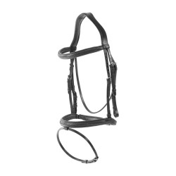 Bridon muserolle combinée tressé Dy'on Schwarz