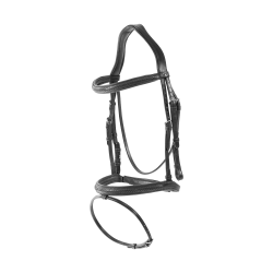 Bridon muserolle combinée tressé Dy'on Schwarz