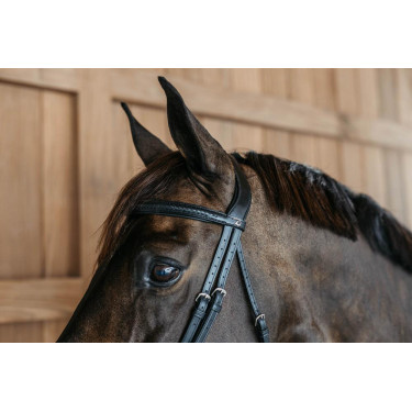 Bridon muserolle combinée tressé Dy'on Schwarz