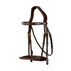 Bridon Muserolle Corde Recouverte de Cuir D Collection by Dy'on Brun Bridon Muserolle Corde Recouverte de Cuir D Collection by Dy'on Brun