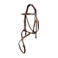 Reithalfter mit kombiniertem Nasenriemen D Collection by Dy'on Braun Reithalfter mit kombiniertem Nasenriemen D Collection by Dy'on Braun