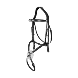 Reithalfter mit kombiniertem Nasenriemen New English Collection by Dy'on Schwarz