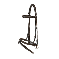 Geflochtene Trainingszäumung Working von Dy'on Braun Geflochtene Trainingszäumung Working von Dy'on Braun