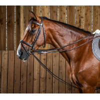Rênes allemandes Full Leather 1/2 Working By Dy'on Brun