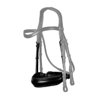 Nasenriemen Large Verschluss Pull Back Mat New English Collection by Dy'on Schwarz