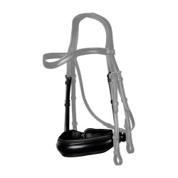 Nasenriemen Large Verschluss Pull Back Mat New English Collection by Dy'on Schwarz