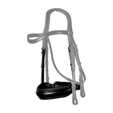 Nasenriemen Large Verschluss Pull Back Mat New English Collection by Dy'on Schwarz