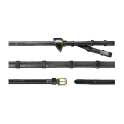 Zügel A Gummi-Allianz 1/2 mit 7 Stoppern D Collection by Dy'on Schwarz