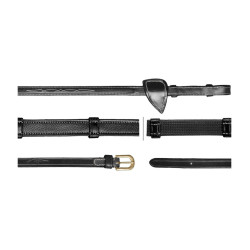 Hunter-Zügel 5/8 mit 7 Stoppern D Collection by Dy'on Schwarz