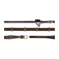 Zügel Stoff 5/8 mit 9 Stoppern D Collection by Dy'on Braun