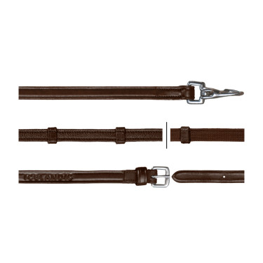 Hunter-Zügel 1/2 mit Karabiner Dy'on Braun Hunter-Zügel 1/2 mit Karabiner Dy'on Braun