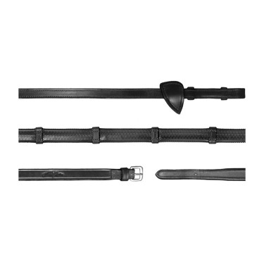 Gummizügel 1/2 mit 7 Stoppern New English Collection by Dy'on Schwarz