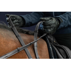 Hunter-Zügel 5/8 mit 7 Stoppern New English Collection by Dy'on Schwarz