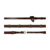 Zügel Stoff 5/8 mit 9 Stoppern New English Collection by Dy'on Braun