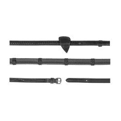 Gummizügel 1/2 mit 7 Stoppern und geflochtener Dy'on-Verarbeitung Gummizügel 1/2 mit 7 Stoppern und geflochtener Dy'on-Verarbeitung