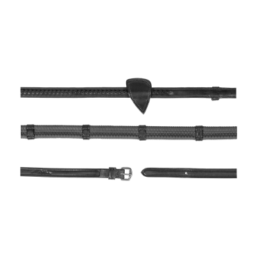 Gummizügel 1/2 mit 7 Stoppern und geflochtener Dy'on-Verarbeitung Gummizügel 1/2 mit 7 Stoppern und geflochtener Dy'on-Verarbeitung