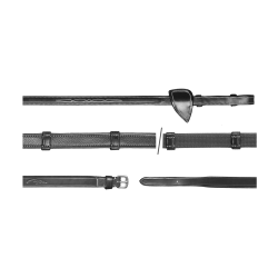 Hunter-Zügel 5/8 mit 7 Stoppern (Ohne Stopper) US Collection by Dy'on Schwarz Hunter-Zügel 5/8 mit 7 Stoppern (Ohne Stopper) US Collection by Dy'on Schwarz