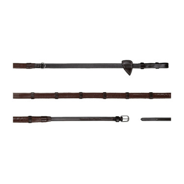 Howlett-Zügel Gummi 1/2 mit 7 Stoppern Working by Dy'on Braun Howlett-Zügel Gummi 1/2 mit 7 Stoppern Working by Dy'on Braun