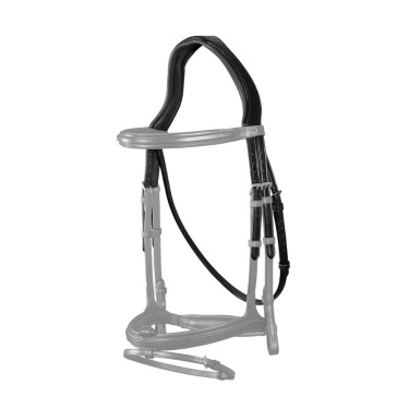 Genickstück mit Kehlriemen New English Collection by Dy'on Schwarz