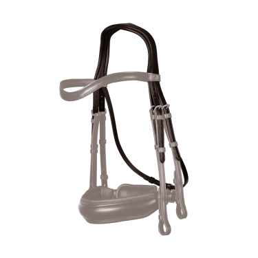 Trensenzaum Kopfstück Dressur New English Collection by Dy'on Braun Trensenzaum Kopfstück Dressur New English Collection by Dy'on Braun