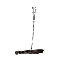 Lederlonge mit Kette Working by Dy'on Braun