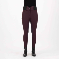 Reitleggings Euro-Star Athletic leanline FullGrip Schwarze Rose Bordeaux