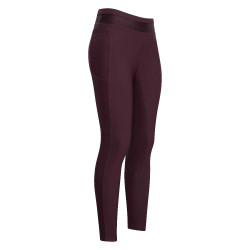 Reitleggings Euro-Star Impress FullGrip Schwarze Rose Bordeaux