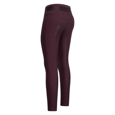 Reitleggings Euro-Star Impress FullGrip Schwarze Rose Bordeaux