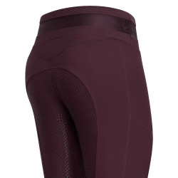Reitleggings Euro-Star Impress FullGrip Schwarze Rose Bordeaux
