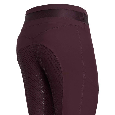 Reitleggings Euro-Star Impress FullGrip Schwarze Rose Bordeaux