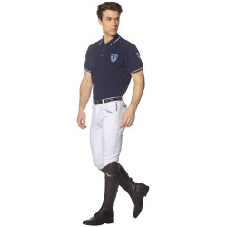 Pantalon Flags & Cup Saint Malo homme Blanc / marron Pantalon Flags & Cup Saint Malo homme Blanc / marron