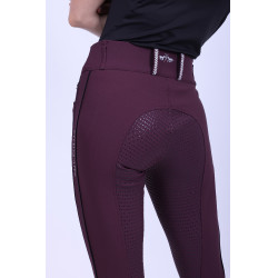 Reitleggings HV Polo Isabell FullGrip Schwarzbucht Bordeaux
