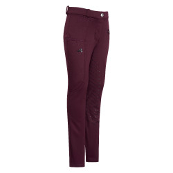 KIDS Reithose Easy Rider Joy Winter FullGrip Schwarze Rose Bordeaux