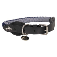 Hundehalsband HV Polo Franka Rope Wolkengrau / Marineblau