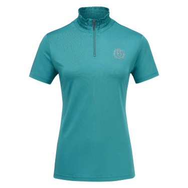Tech-Poloshirt Imperial Riding Rosa Ozean Blau