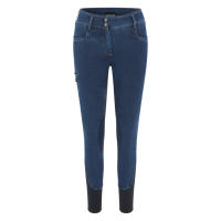 Kingsland KLkayce Kniebesatz-Reithose in Jeansoptik für Damen Dunkelbraun Marineblau