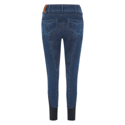 Kingsland KLkayce Kniebesatz-Reithose in Jeansoptik für Damen Dunkelbraun Marineblau