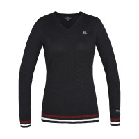 Pull Kingsland Classic Col-V classique en tricot femme Marine