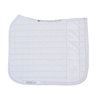 Tapis de Selle Dressage Kingsland Classic losange Blanc