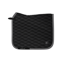 Tapis de selle Kingsland KLelin matelassé à losanges brodés Dressage Noir