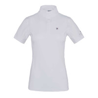 Chemise de concours Kingsland Classic manches courtes col montant femme Blanc